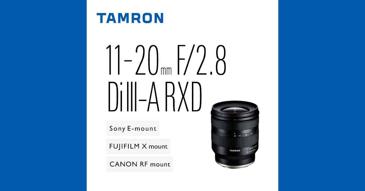Tamron 11-20mm F/2.8 Di III-A RXD : photo du produit